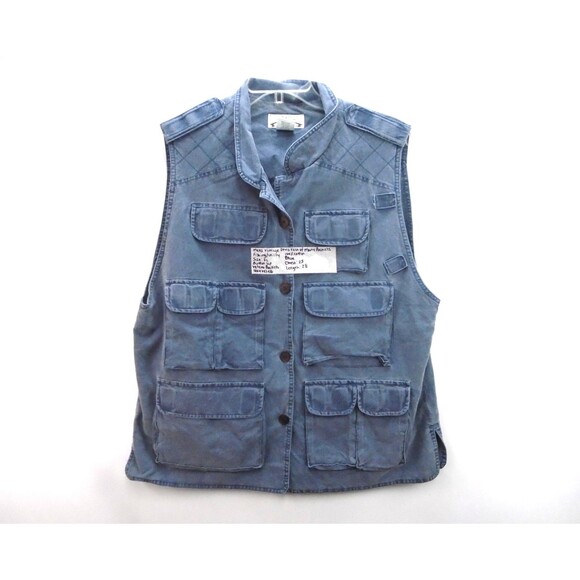 Orvis Other - Orvis Blue Denim Vest of Many Pockets Button Fishing Travel Utility Mens Size XL